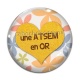 Cabochon Verre - une atsem en or