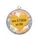 Pendentif Cabochon Argent - une atsem en or