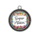 Pendentif Cabochon Argent - super atsem