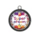 Pendentif Cabochon Argent - super atsem