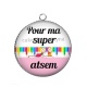 Pendentif Cabochon Argent - pour ma super atsem