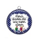 Pendentif Cabochon Argent - merci d'avoir été une super atsem