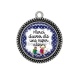 Pendentif Cabochon Argent - merci d'avoir été une super atsem