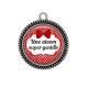Pendentif Cabochon Argent - une atsem super gentille