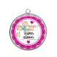 Pendentif Cabochon Argent - super atsem