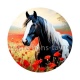 cheval coquelicot