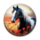 Cabochon Résine - cheval coquelicot