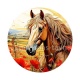 cheval coquelicot