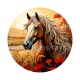cheval coquelicot