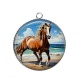 Pendentif Cabochon Argent - cheval
