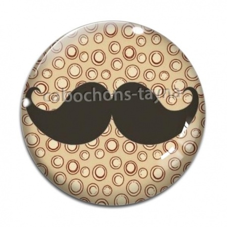 Cabochon Verre - moustache