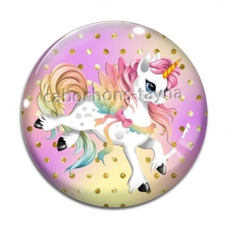 Cabochon Verre - licorne