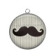 Pendentif Cabochon Argent - moustache