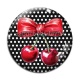 Cabochon Verre - cerise