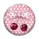 Cabochon Verre - cerise