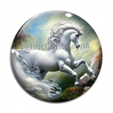 Cabochon Verre - licorne