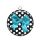 Pendentif Cabochon Argent - noeud