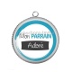 Pendentif Cabochon Argent - mon parrain adoré