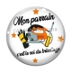 Cabochon Verre - mon parrain c'est le roi du bricolage
