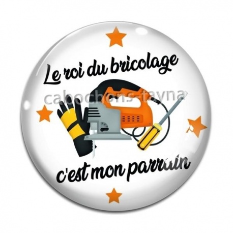 Cabochon Verre - le roi du bricolage c'est mon parrain