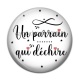 Cabochon Résine - un parrain qui déchire