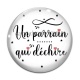 Cabochon Verre - un parrain qui déchire