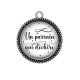 Pendentif Cabochon Argent - un parrain qui déchire