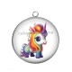 Pendentif Cabochon Argent - licorne