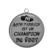 Pendentif Cabochon Argent - mon parrain est un champion de foot