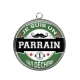 Pendentif Cabochon Argent - je suis un parrain qui déchire