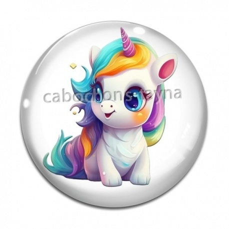 Cabochon Verre - licorne