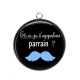 Pendentif Cabochon Argent - et si je t'appelais parrain