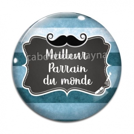 Cabochon Verre - meilleur parrain du monde