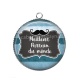 Pendentif Cabochon Argent - meilleur parrain du monde