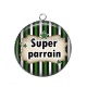 Pendentif Cabochon Argent - super parrain