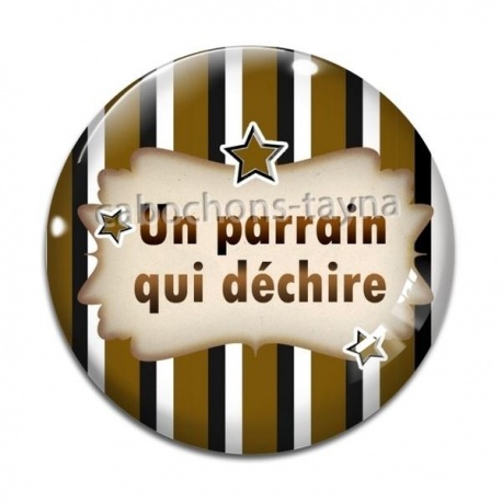 Cabochon Verre - un parrain qui déchire