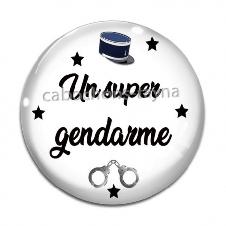 Cabochon Verre - un super gendarme