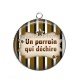 Pendentif Cabochon Argent - un parrain qui déchire