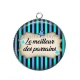 Pendentif Cabochon Argent - le meilleur des parrains