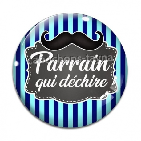 Cabochon Verre - parrain qui déchire