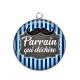 Pendentif Cabochon Argent - parrain qui déchire