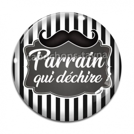 Cabochon Verre - parrain qui déchire