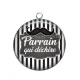 Pendentif Cabochon Argent - parrain qui déchire
