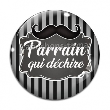 Cabochon Verre - parrain qui déchire