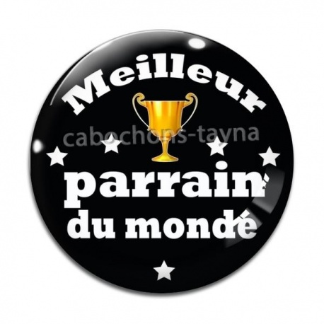 Cabochon Verre - meilleur parrain du monde
