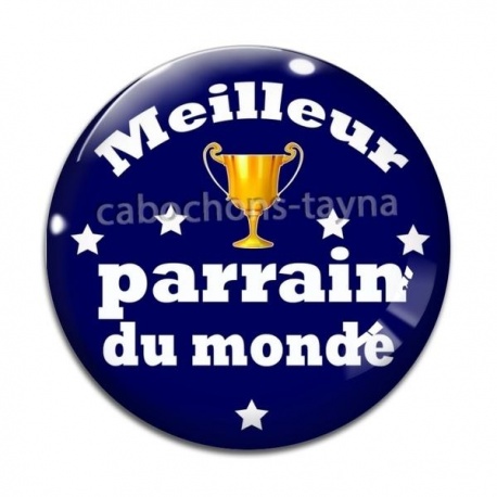 Cabochon Verre - meilleur parrain du monde