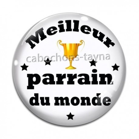 Cabochon Verre - meilleur parrain du monde