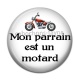 Cabochon Résine - mon parrain est un motard