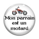 Cabochon Verre - mon parrain est un motard