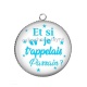 Pendentif Cabochon Argent - et si je t'appelais parrain